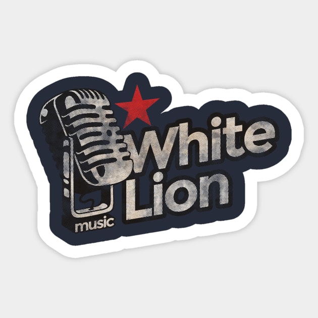 White Lion Vintage Sticker by G-THE BOX
